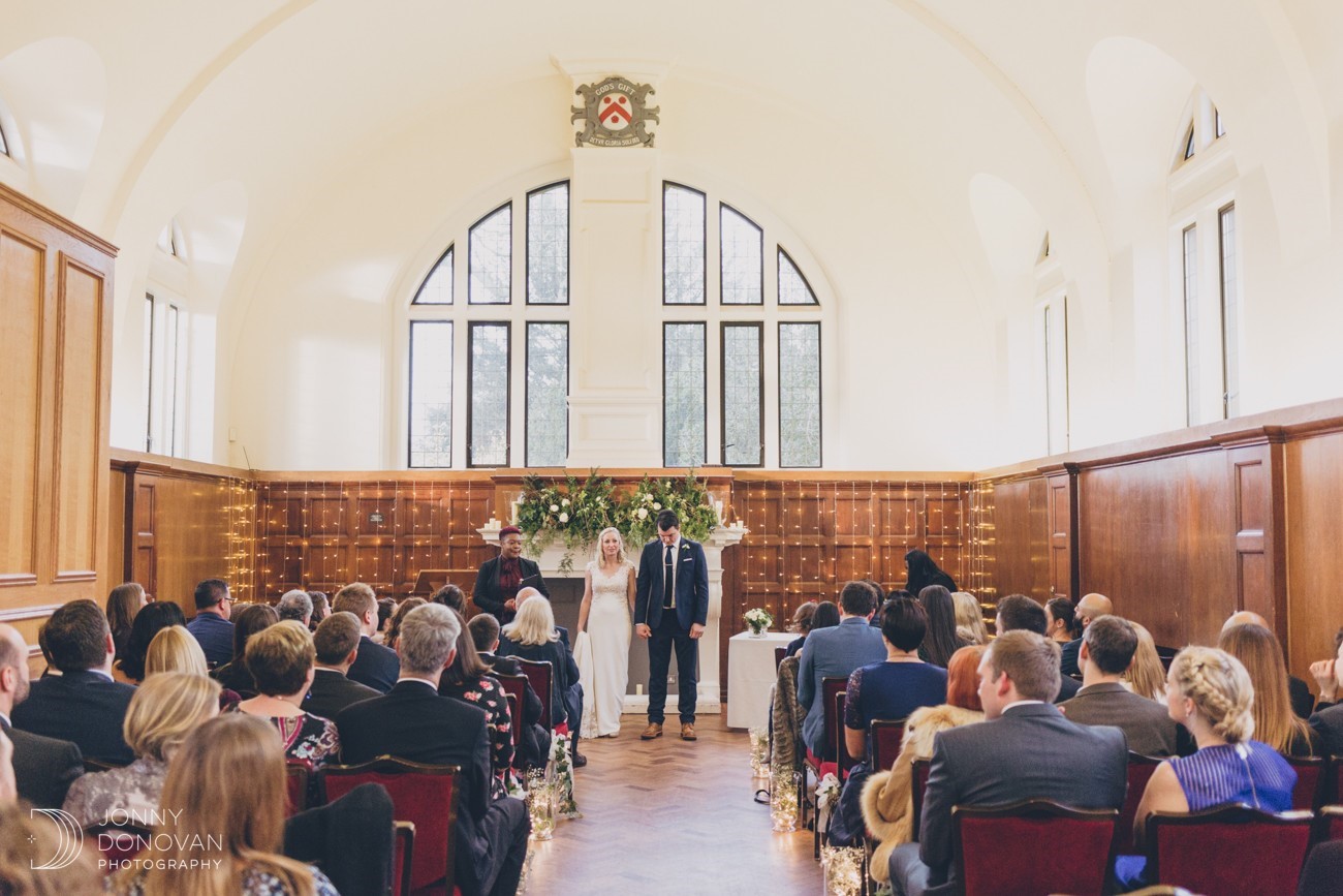 A couple in the old library at dulwich college